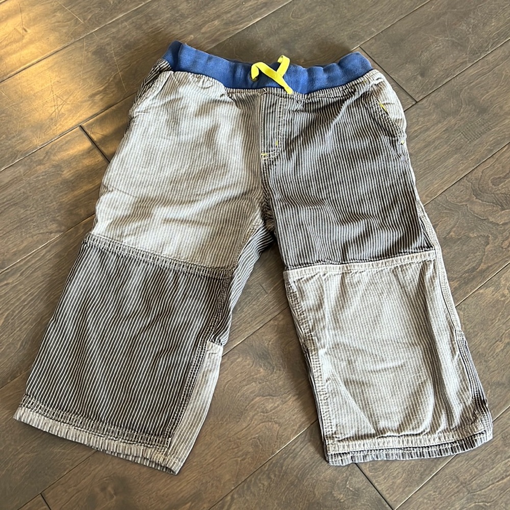 Mini Boden long stripped boys shorts size 12.